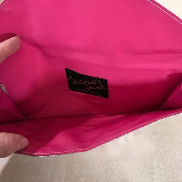 Victoria's Secret Envelope Clutch Silver Sparkle - Picture 5 of 5
